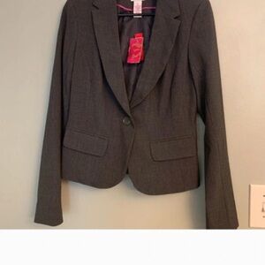 Candie's Gray Modern Blazer Tailored Suit Jacket